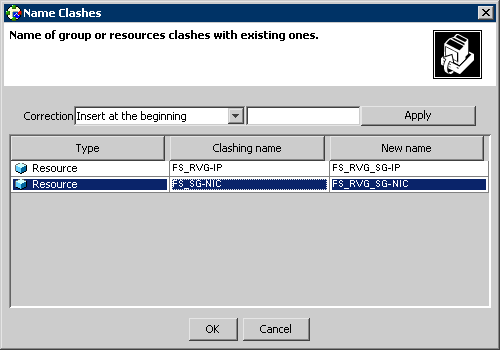 Change IP and NIC resource names